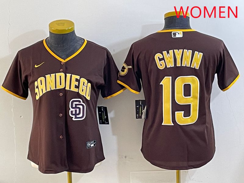 Women San Diego Padres #19 Gwynn Brown Game 2025 Nike MLB Jersey style 7
